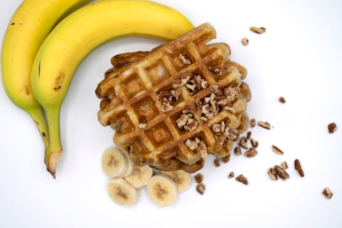 Banana Pecan Waffles Banana Pecan Waffles